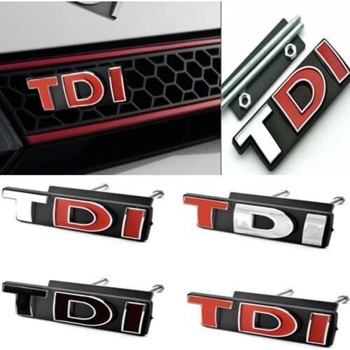 Car Styling for TDI Logo Car Sticker Front Grille Emblem Badge Decal for Volkswagen Touran Lavida Sagitar Scirocco Jetta Bora