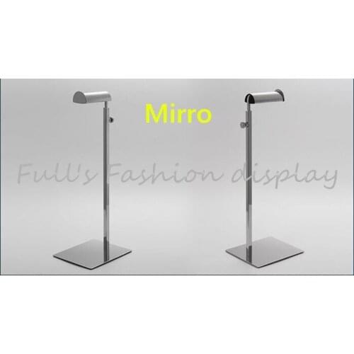 Free shipping mirro Stainless steel adjustable bags display rack Hair holder handbag Silk scarf display stand rack 2pcs