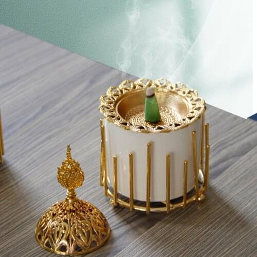 Middle East Ceramics Incense Stick Holder Arabic Wood Censers Aromatherapy Diffuser Home Decoration Air Fresheners Evaporator