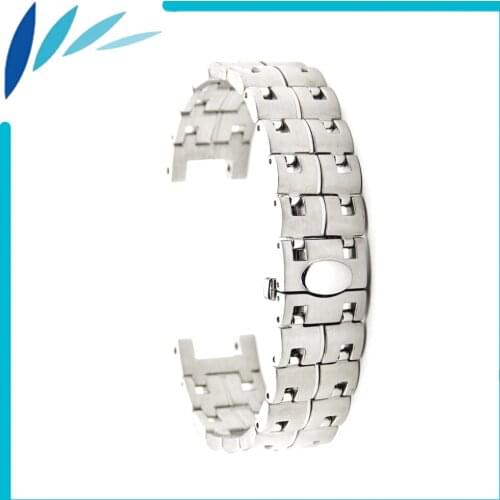 Concave End Special Stainless Steel Watch Band 8mm X 15mm, 10mm X 18mm Watchband Strap Wrist Loop Belt Bracelet Silver
