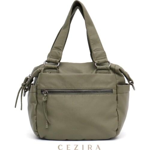 CEZIRA Fashion Vegan Leather Women Crossbody Bags Washed PU Ladies Handbag Casual Zip Pockets Hobo Girl Functional Shoulder Bags