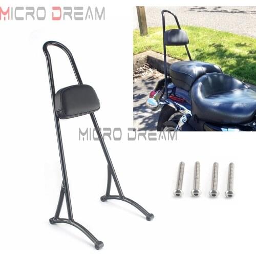 Black 20" Tall Sissy Bar Backrest Cushion Pad For Harley Sportster XL Custom 883 1200 R/C/S Sport XLH Hugger 883 1200 1996-2003