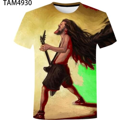 New Summer Rock 3D T-Shirt Casual Mens Womens Childrens Fashion Short Sleeve Boys and Girls' Printed Punk Top