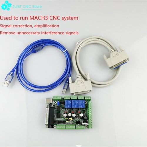 CNC Mach3 interface board 4 Axis 6 Axis 0-10pwm spindle speed control card engraving machine