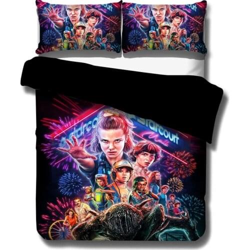 3D Stranger Things Bedding Set Duvet Cover Pillowcase Science Fiction Movie Comforter Bedding Set King Size Bedding Sets
