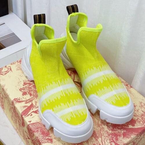 Casual Elastic Band Patchwork Sneakers Brand Design Round Toe Women Shoes Outside Sport Female Sneakers Casual Elastic Band Pat