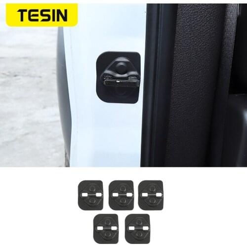 TESIN Interior Mouldings For Ford F150 Raptor Car Door Lock Decoration Cover Accessory For Ford F150 Raptor 2009-2014