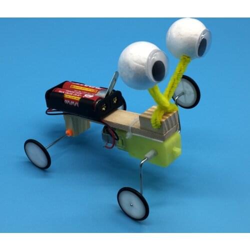 Science and technology small production small invention science experiment electric model crawler assembling robot diy wholesale
