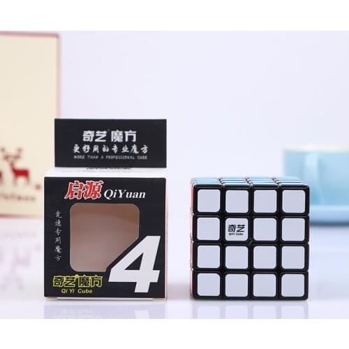 Newest QiYi Qi Yuan 4x4x4 Six Colour Professional Magic Cube Competition Speed Puzzle Cubes Toys For Children Kids Best Gift