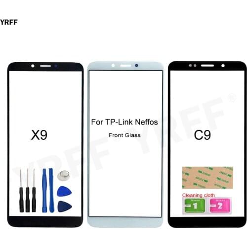 2PCS Front Glass Panel For TP-LINK Neffos C9 Mobile Phone Front Outer Glass Panel (No Touch Screen) Assembly Parts