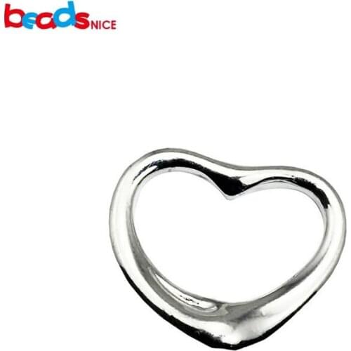 Beadsnice heart charms pendants sterling silver bracelet accessories heart jewelry charms wholesale ID 30919