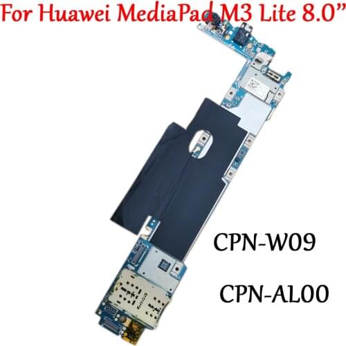 Full Work Original Unlock Motherboard For Huawei MediaPad M3 Lite 8'' inch CPN-W09 CPN-AL00 CPN-L09 Logic Circuit Electronic