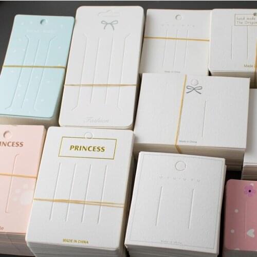 Custom hair clip display cards With Love Kraft Necklace Packaging Cards Love Jewelry Pendant Displays Cards Accept Customized