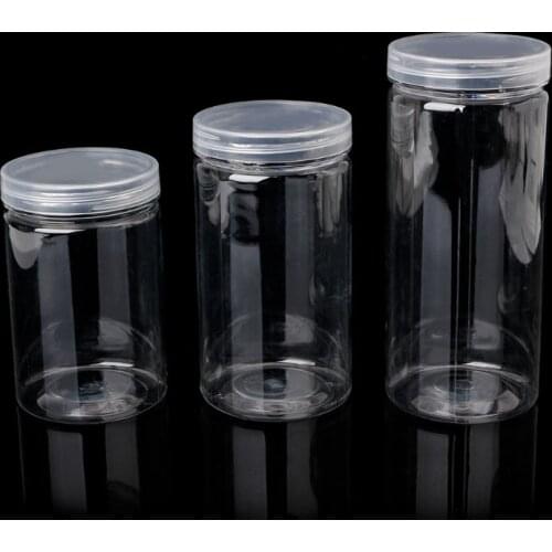 Clear Empty Plastic Container For Slime Foam Light Clay Organizer Makeup Jar Nail Box Cosmetic Pot Cream Bottle Food Storage Can