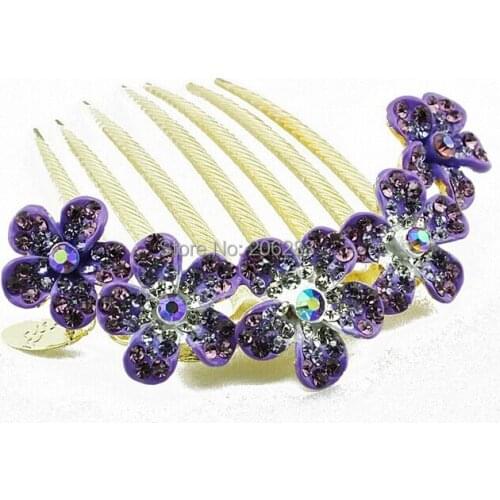 Fashion crystal women Hair Comb flower Hair stick hairpin F1114