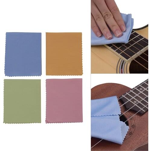 1pcs Microfiber Musical Instrument Cleaning Cloth Cleaner for Guitar Violin Ukulele Clarinet Saxophone(Random Colors Delivery)