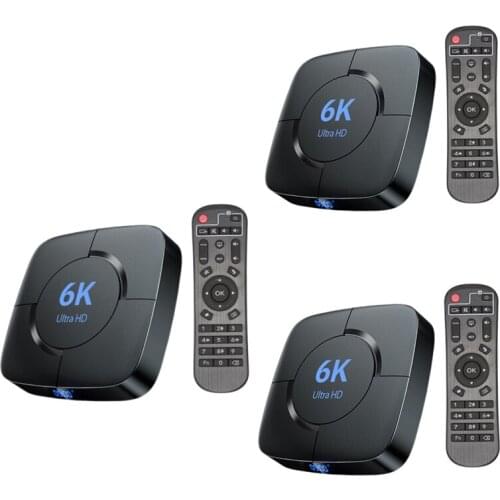 Android 10.0 TV Box Voice Assistant 6K 3D Wifi 2.4G&5.8G Media Player Very Fast Box Top Box