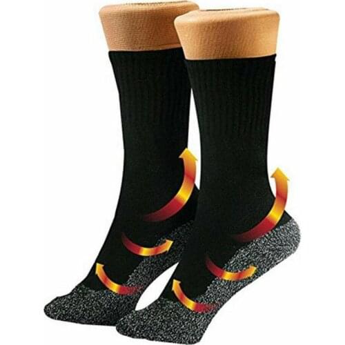 1 Pair 35 Degree Winter Thermal Socks Aluminized Fibers Thicken Super Soft Comfort Socks Keep Foot Warm Thermal Socks