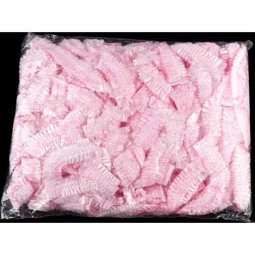 100PC Disposable Hotel One-Off Elastic Shower Bath Cap Hair Salon Bathroom Hats Hair Caps for Eyebrow Tattoo Hair Styling Tools