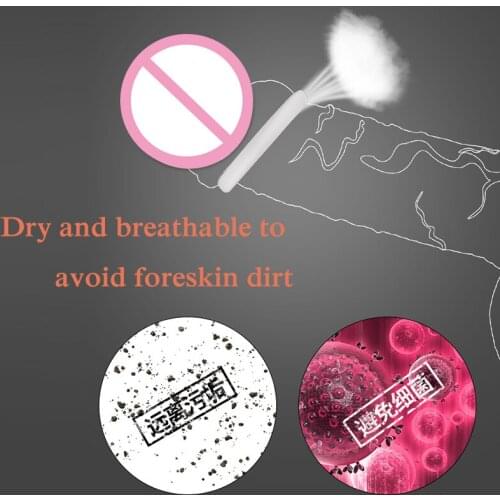 2PCS Silicone Male Foreskin Corrector Resistance Ring Delay Ejaculation Penis Rings Sex Toys for Men Daily/Night Cock Ring M2