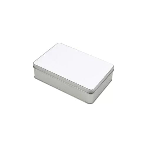 2pc/packge Sublimation Blank Box Customized Print Pattern Storage Box DIY Style Theme Gift Box Storage Box Cuboid Metal Box