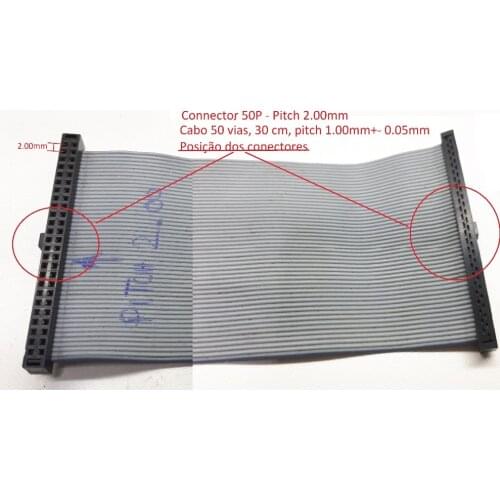 5pcs 2.0 mm IDC Socket Extension Cable 50 position 2x25 Pin Length 30 CM IDC Connector Receptacle Female UL2651 1.0 mm Cable