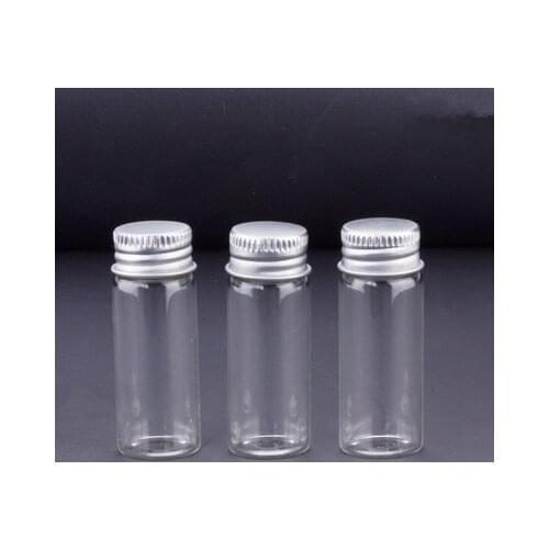 50pcs/lot Promotion10g Empty Makeup Tool 10ml Glass Sample Bottle With Aluminium Cap 1/3OZ Cosmetic Pot Refillable Jar