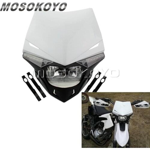 White LED Vision Motocross Dirt Bike Enduro H4 Headlight for Suzuki DRM RM RMZ Yamaha YZ WR TTR EXC XC-W XCF