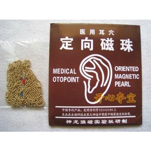 Free shipping 1000 pcs medical otopoint oriented magnetic pearl self made ear bead seed ear auricular no paste