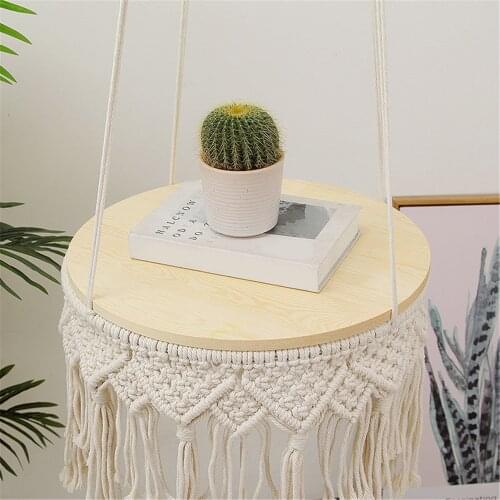 Bohemian Woven Tapestry Pendant Plant Potted Rack Home Decor Hand-woven Pendant Macrame Wall Hanging Tapestry Wall Decor 40x165