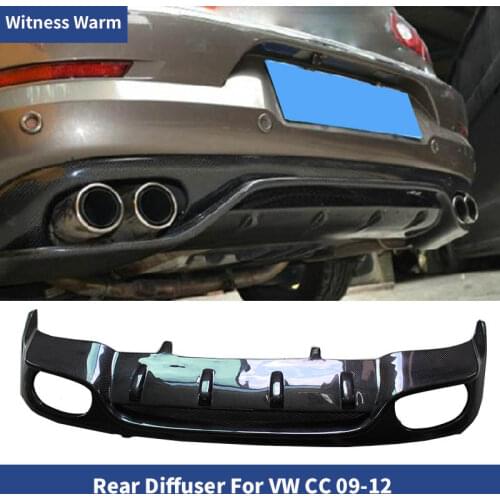 For CC Carbon Fiber Rear Bumper Lip Diffuser for Volkswagen rear diffuser CC Rear splitter 2009-2012 Car Body kit
