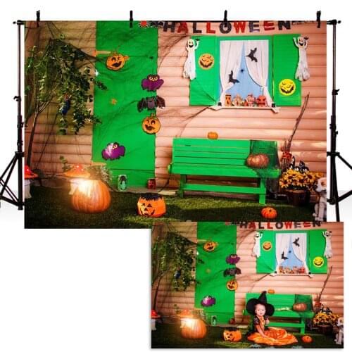 Halloween Photography Background Halloween Decoration Kids Children Bat Dusk Night Photo Backdrop Halloween Party Banner Studio