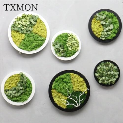 Artificial moss plant set Eternal flower modern home wall-mounted eternal flowers moss photo frame DIY decoration accessories