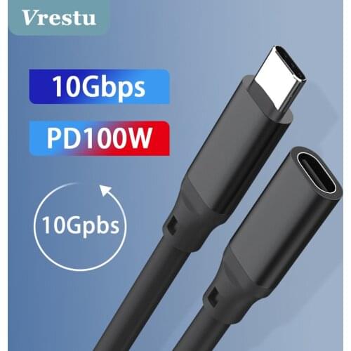 USB C Extension Cable Type C Extender Cord USB-C for Thunderbolt 3 Xiaomi Nintendo Switch HUB USB 3.1 Gen2 USB C Extension Kable