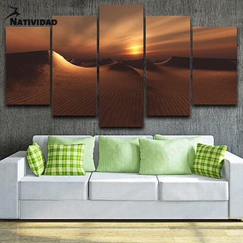 Canvas Painting Home Decoration Sunset Vast Desert Picture Print Wall Posters Art Painting Bedroom Living Room Home Decoration