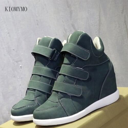 Korean Version Of The New High-Top Shoes Womens Internal Increase Womens Single Shoes Casual Spring And Autumn Womens Shoes