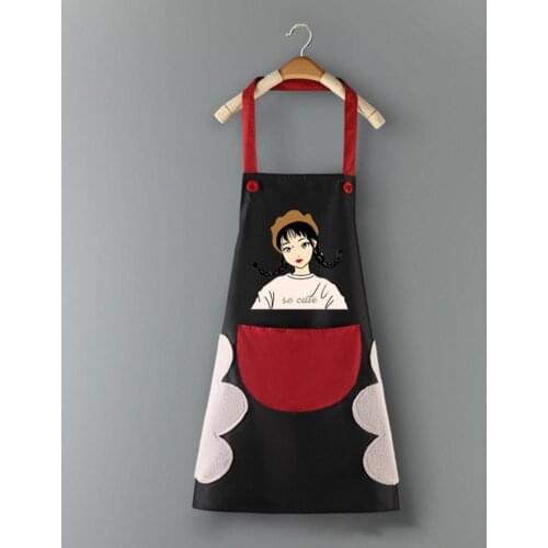 Waterproof Anti-Oil Kitchen Accessories Sleeveless Cartoon Girl Waist Bib Pinafore Kitchen Apron для кухни