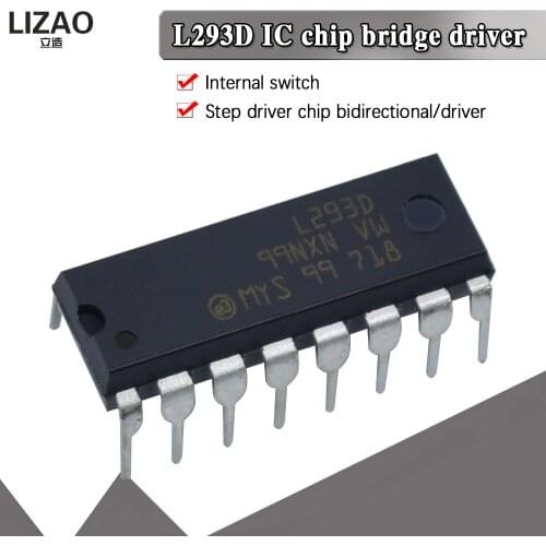 5PCS L293 L293D DIP DIP16 DIP-16 IC Motor Driver Drive Chip PAR PusH Pull 4 Four Channel Module IC Chips