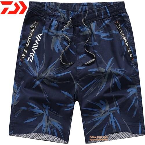 Daiwa all-cotton Summer Pants Fishing Shorts Mens New Fishing Plus Size Quick Dry Pants Outdoor Sports Casual Beach Shorts