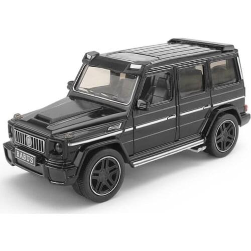 Hot 1:24 scale wheels diecast car ORV BENZ BRAB G500 metal model with light and sound pull back toys collection for gifts