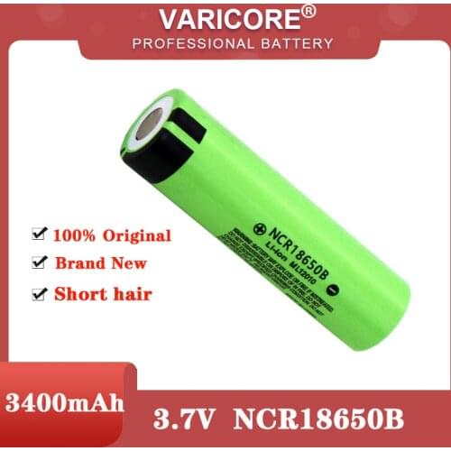 VariCore 100% New Original NCR18650B 18650 3400 mAh Li-ion Rechargeable battery For Flashlight batteries