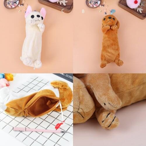 Dog Shaped Cute Multi-Fuctional Pencil Pen Case Bag Pouch Cosmetic Makeup Bag Case - Funny Practical Pencil Holder