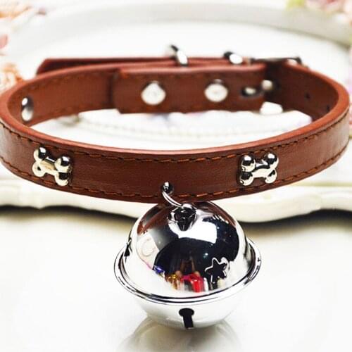 Cute Adjustable Pet Collars Dog Harness With Bells PU Material Dog Leash For Puppy Cat Dog Kitty Collars Pet Shop Accessories