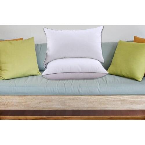 P8DE 40x60cm White Bed Pillow with Polyester Zippered Cover for Sleeping Hypoallergenic Hotel Dormitory Washable Cushion