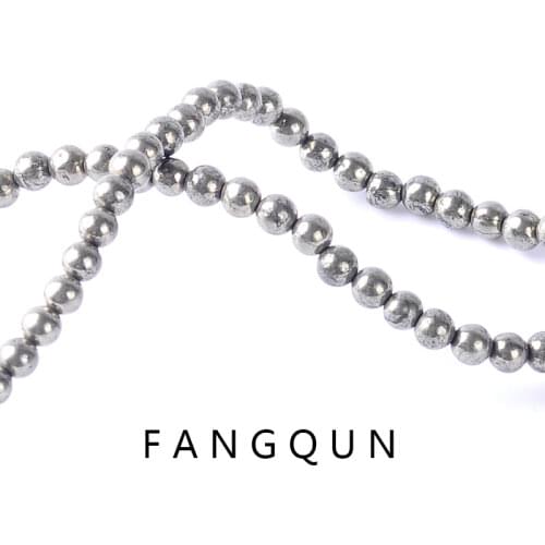 Flat Grey Hematite Beads Nature stone Round ball Beads for DIY Necklace Bracelet Jewelry Making Accessories Per Strand Pick Size