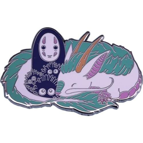 Spirited Away enamel pin Ghibli anime lovers gift