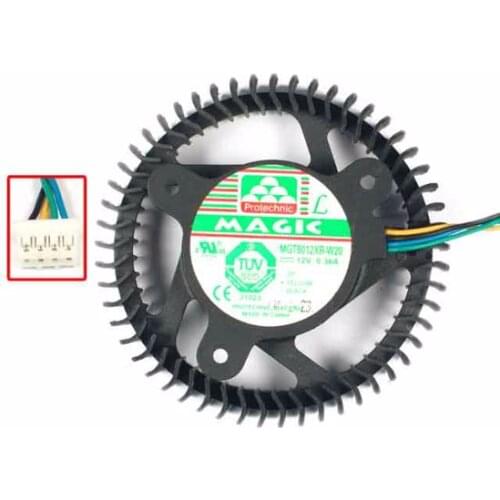 Protechnic Magic MGT8012XR-W20 DC 12V 0.36A 72X72X22mm 4-wire Server Cooling Fan
