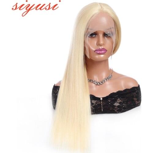 Honey Blonde Straight HD Transparent Lace Wigs 613 Human Hair Wig Brazilian 8-28 Inch 13X1 Womens Lace Wigs Remy 150