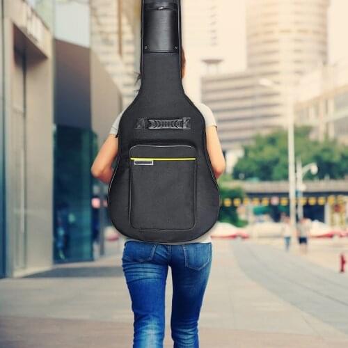 41 Inch Classic 5mm Thick Padded Canvas guitar bag Backpack With double Shoulder Straps for 41 inch Acoustic Guitar