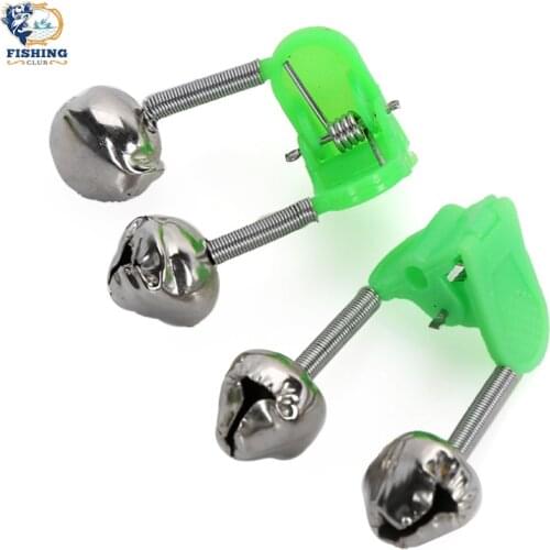 10/20Pcs Fishing Bite Alarms Fishing Rod Stalk Bells Clamp Tip ABS Fishing Accessory Rod Bell Rod Clamp Accessory Outdoor Metal